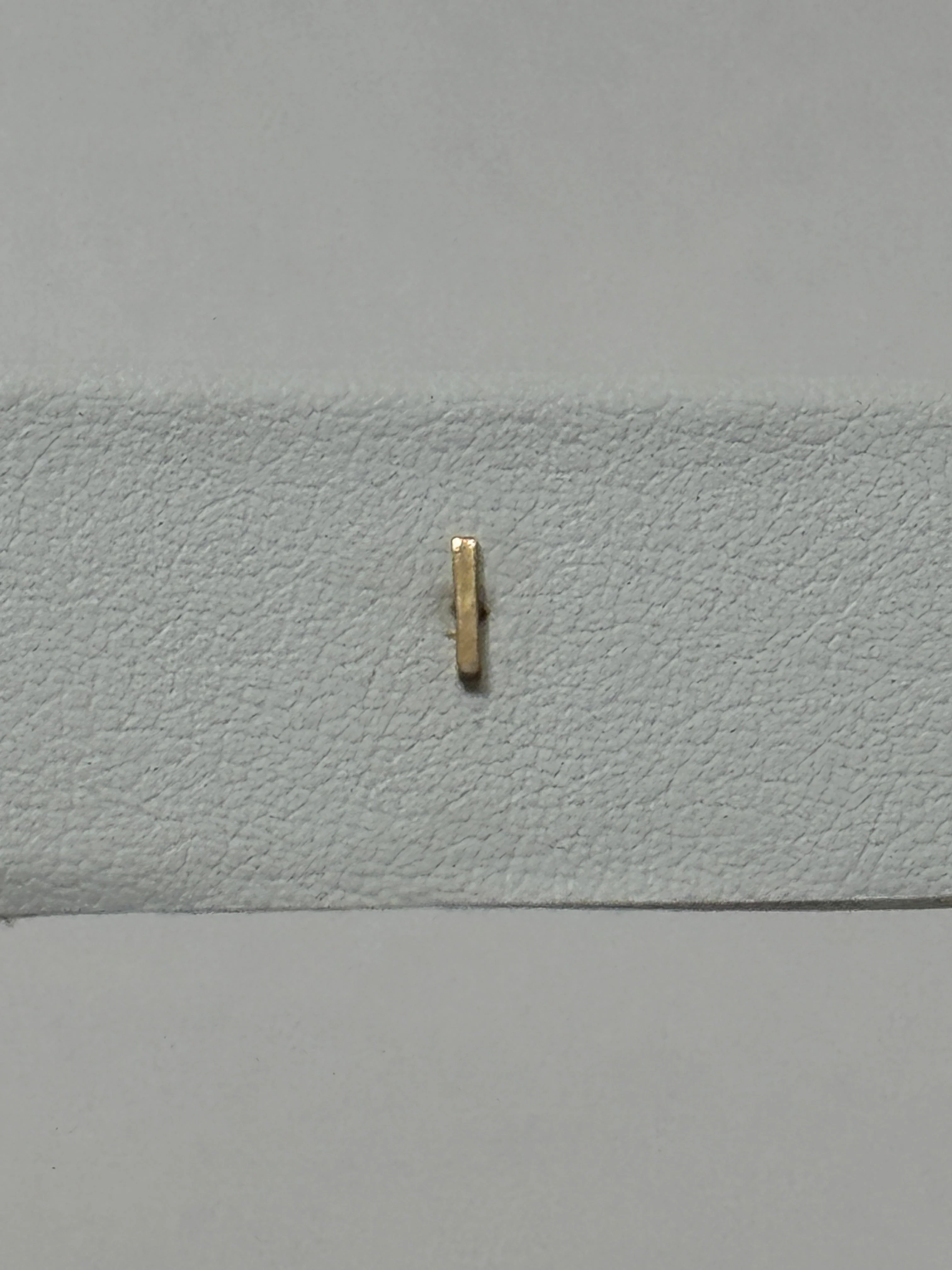 Tiny Initial Earring | 10K Yellow Gold - Image 5