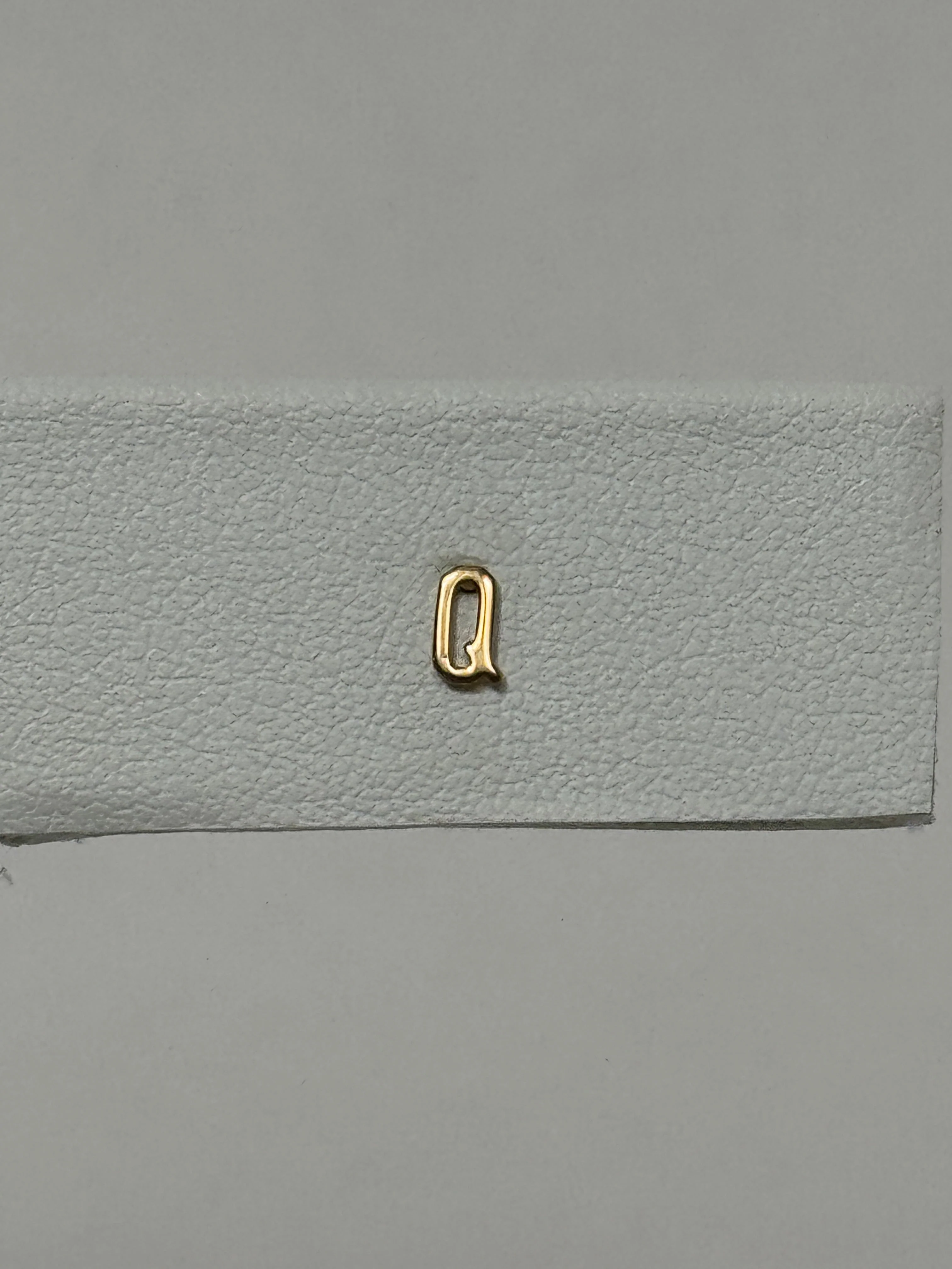 Tiny Initial Earring | 10K Yellow Gold - Image 9