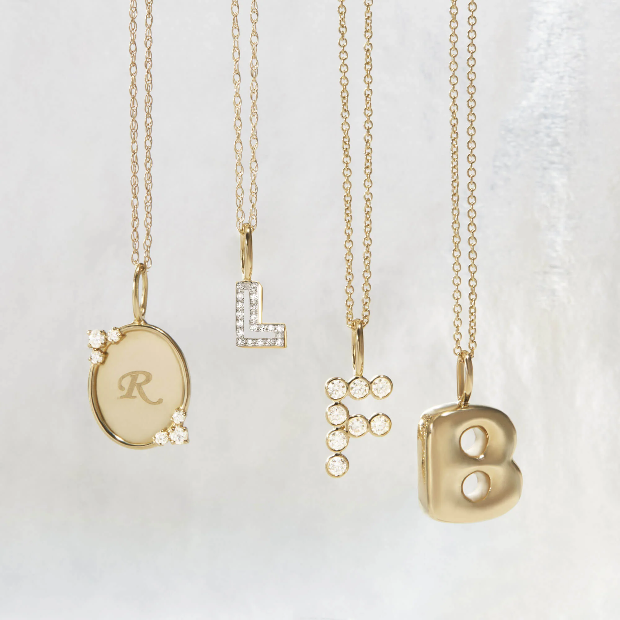 XL Bubble Tea Initial Necklace | Gold Vermeil - Image 8