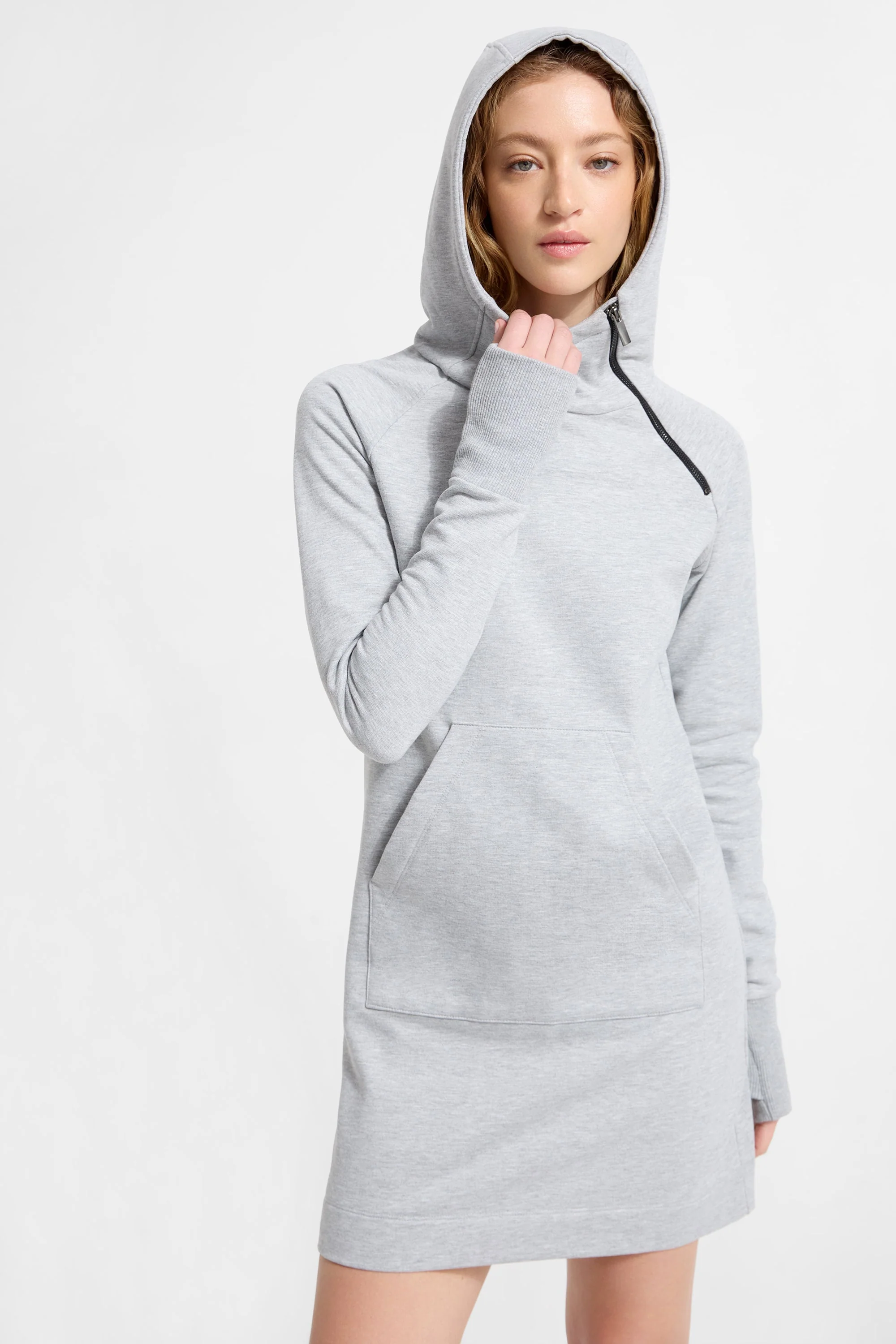 Tompkins Cropped Dress | Melange Grey