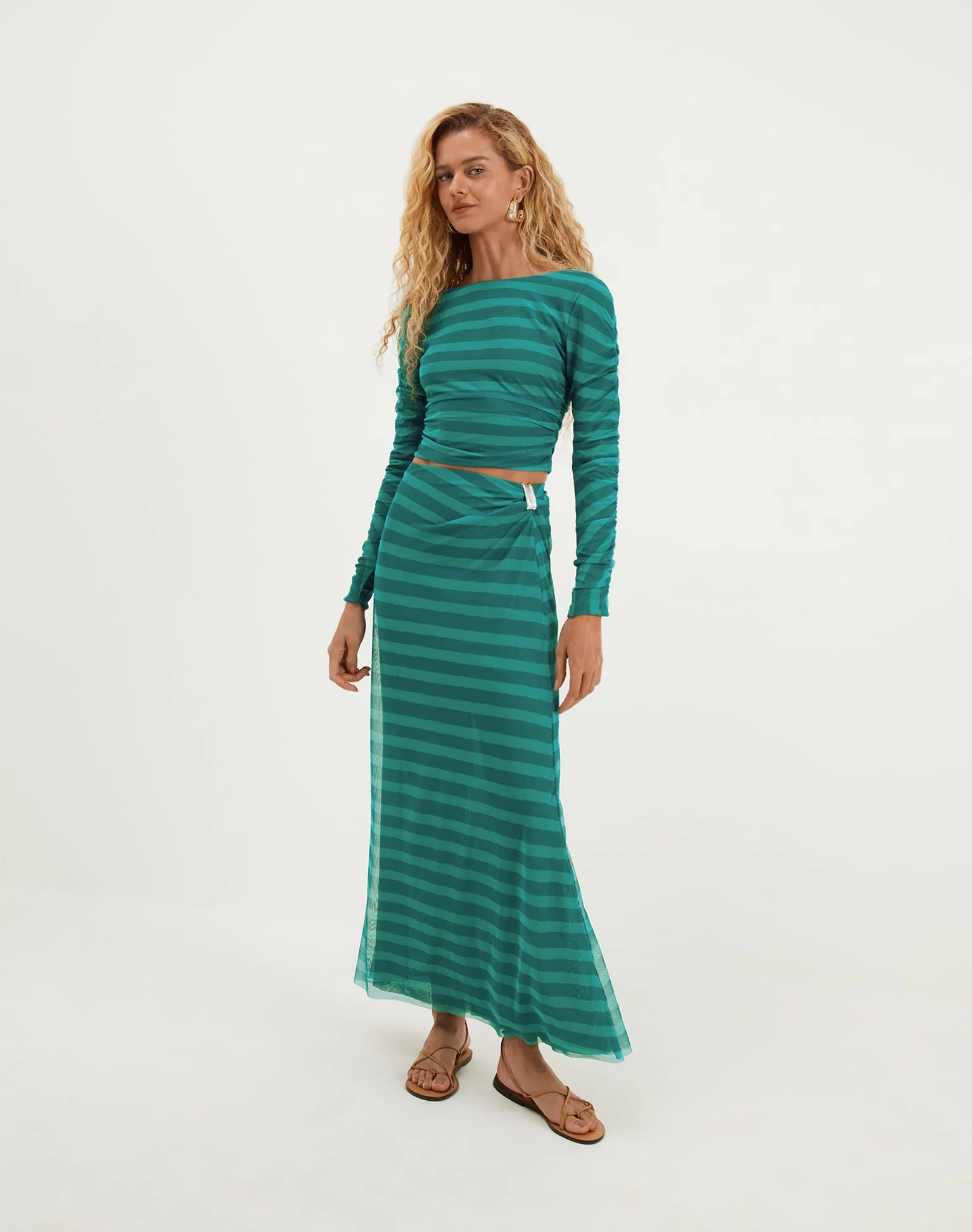 Amira Detail Long Skirt | Harmonie Yacht - Image 2
