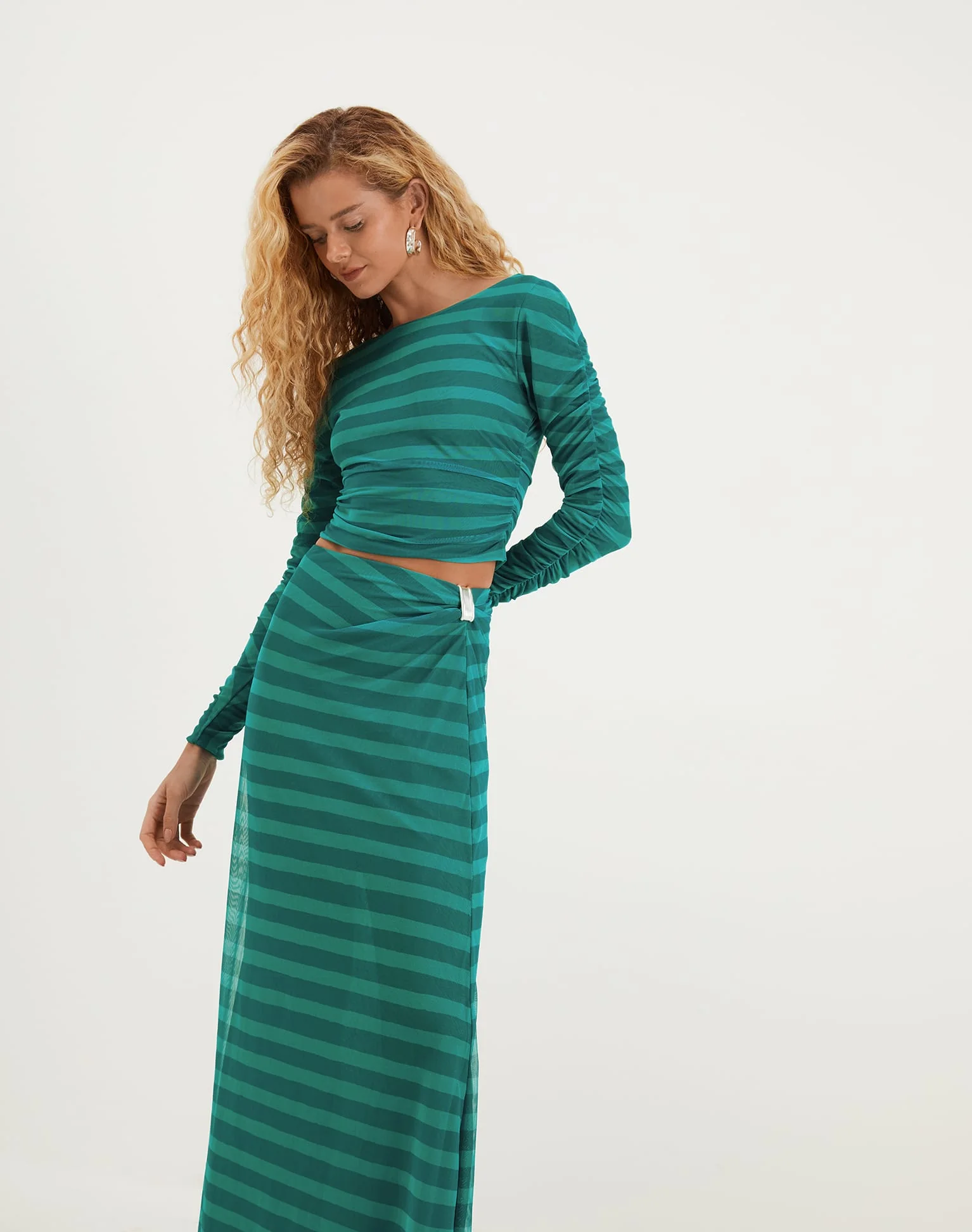 Amira Detail Long Skirt | Harmonie Yacht - Image 5