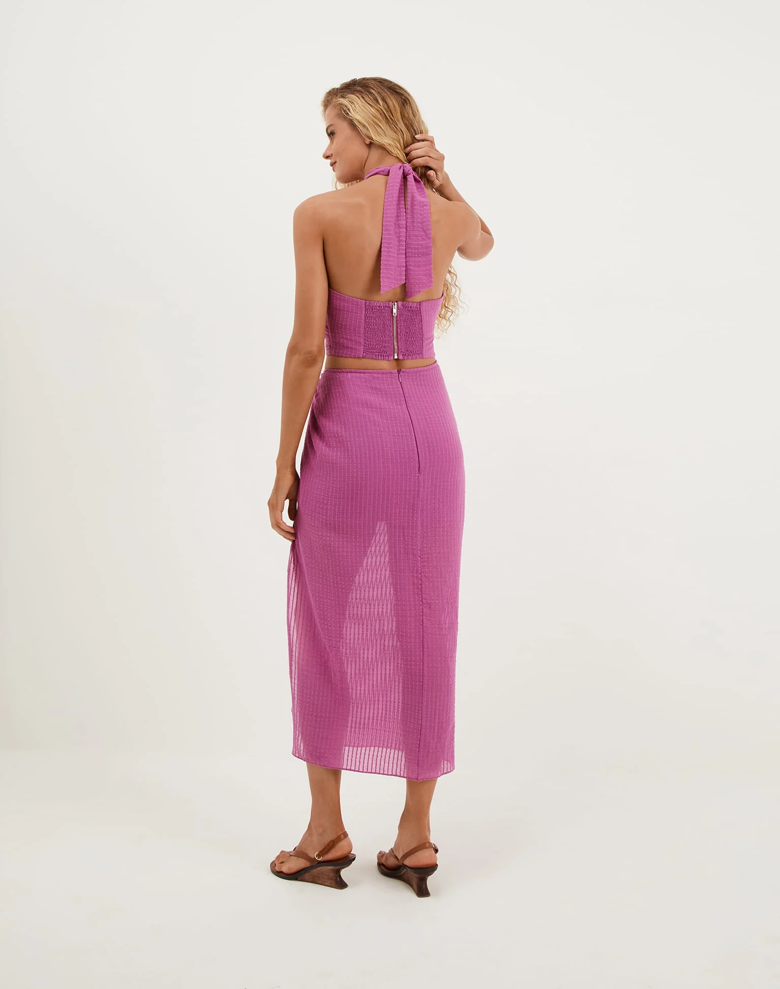 Aurora Midi Skirt | French Rose - Image 3