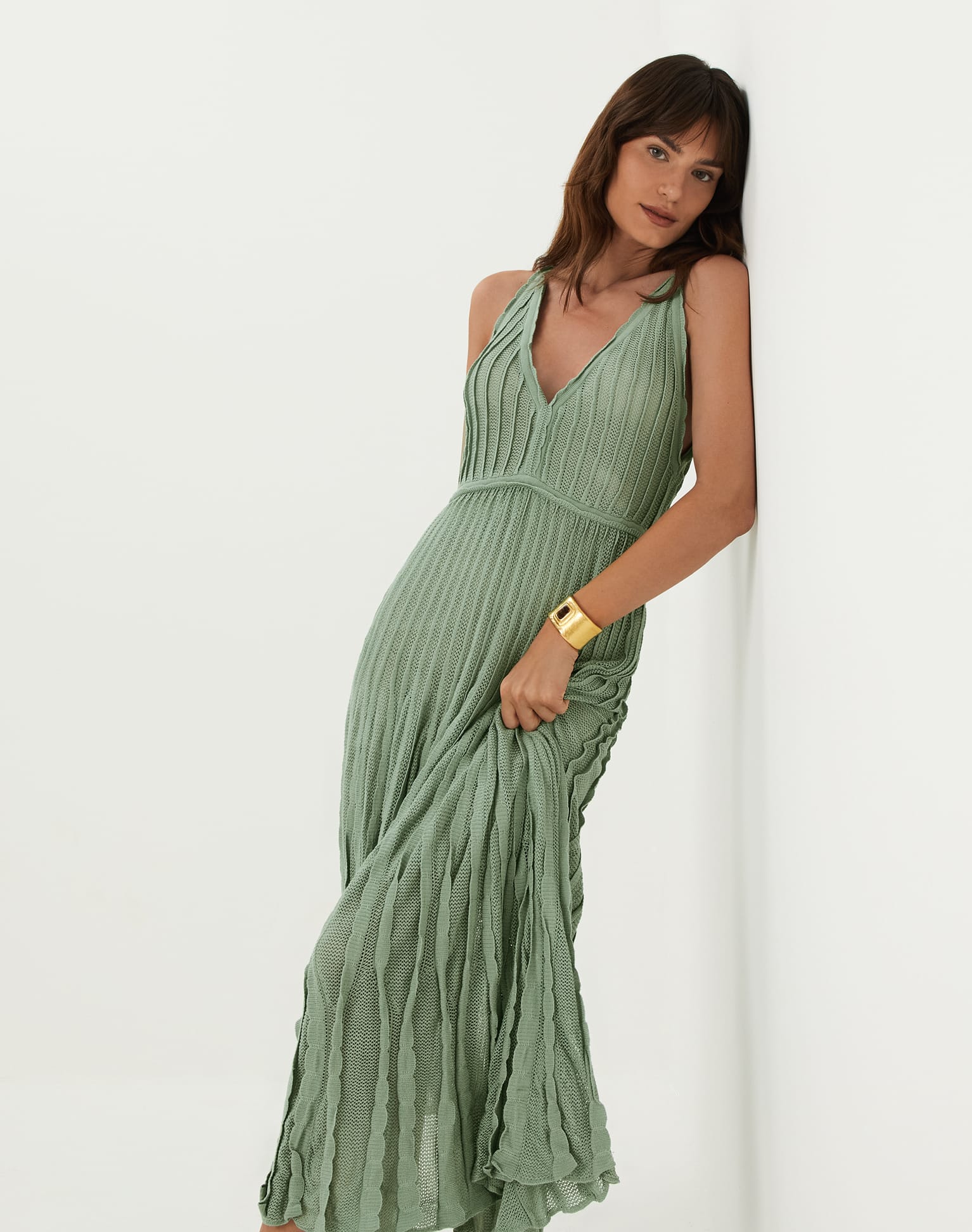 Knit Celina Long Dress | Harbor - Image 6