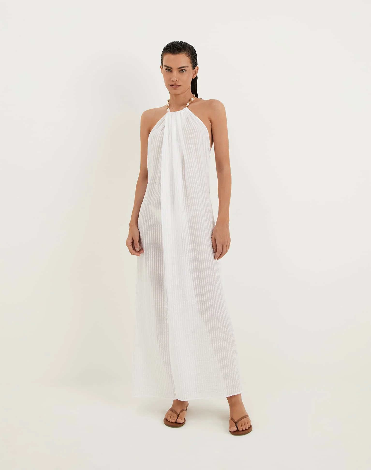 Cloe Long Cover Up | Off White - Image 2
