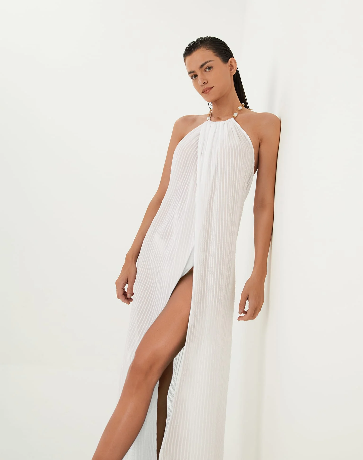 Cloe Long Cover Up | Off White - Image 4