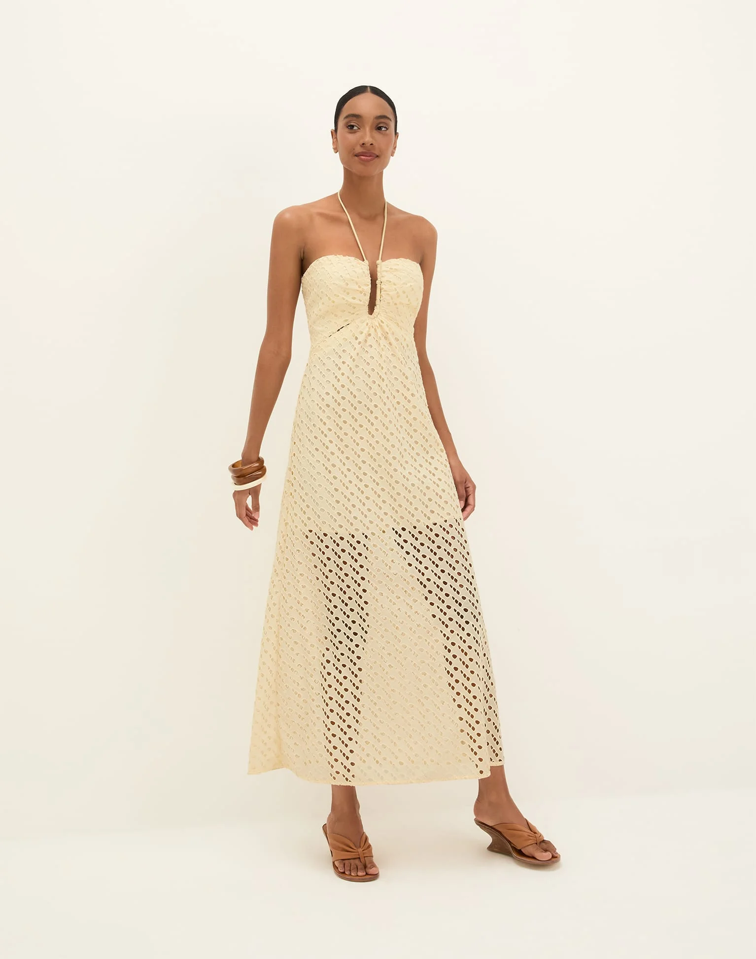 Eyelet Melina Long Dress | Glitz - Image 8