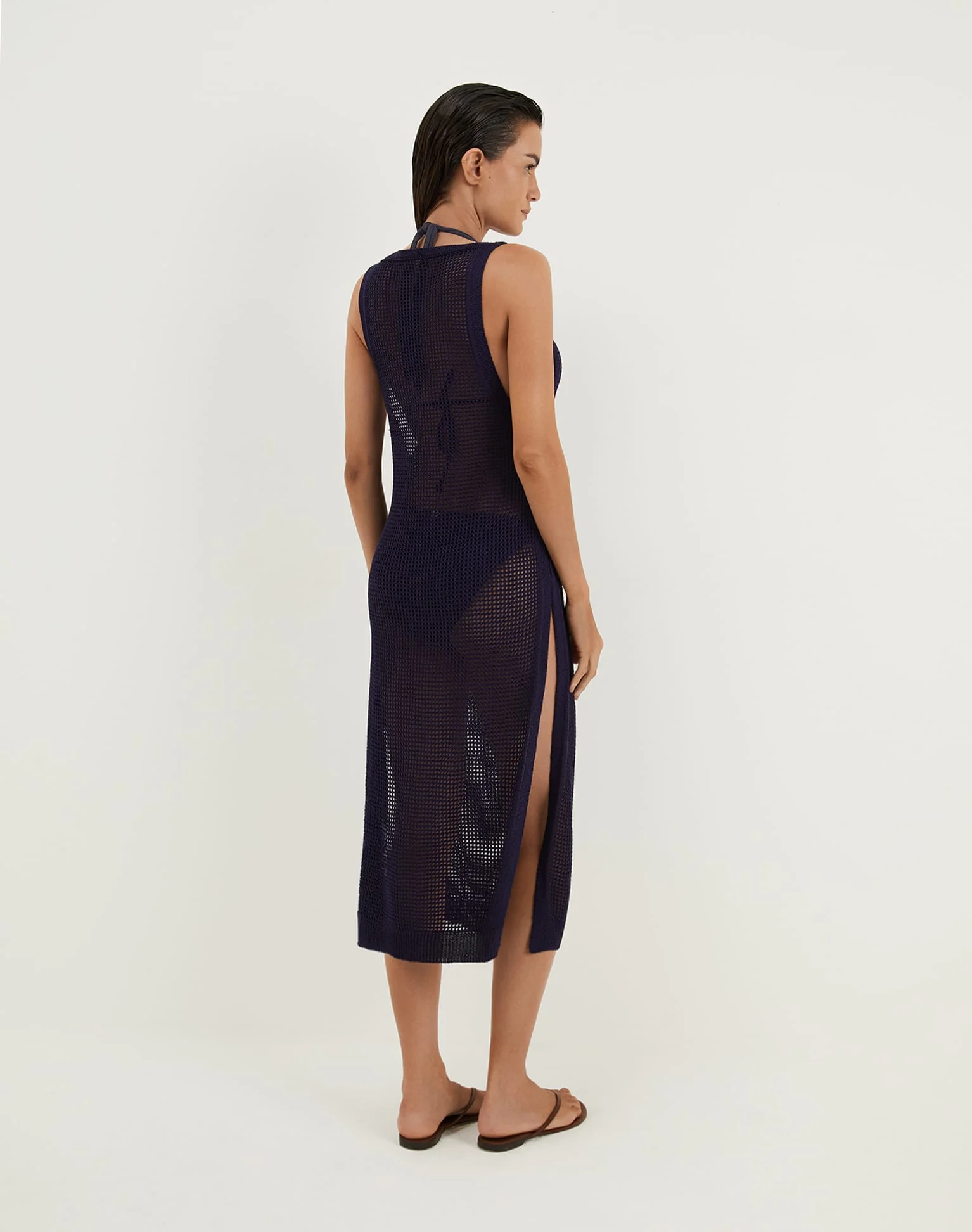 Knit Hanna Long Cover Up | Sailboat - Image 3