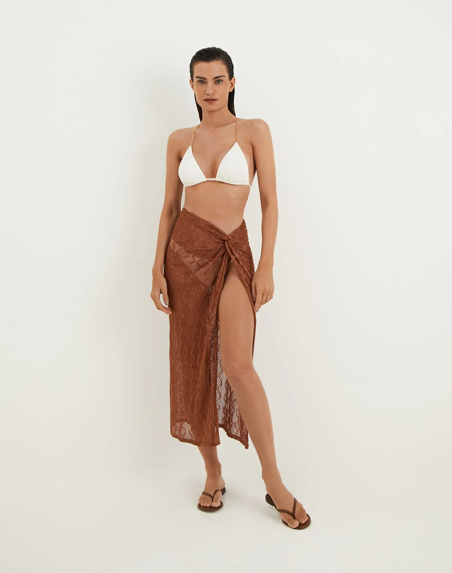 Knit Karen Midi Skirt | Eclair - Image 2