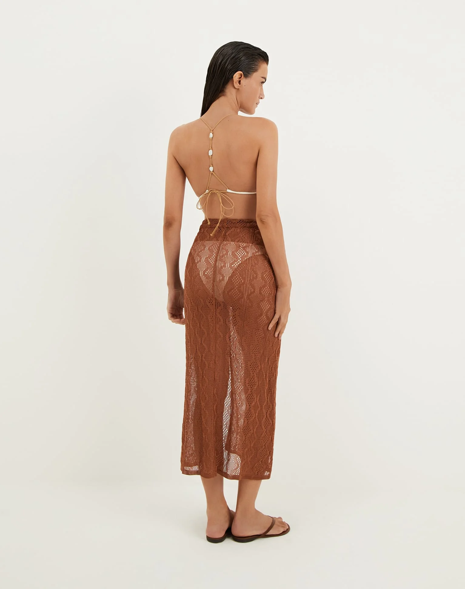 Knit Karen Midi Skirt | Eclair - Image 3