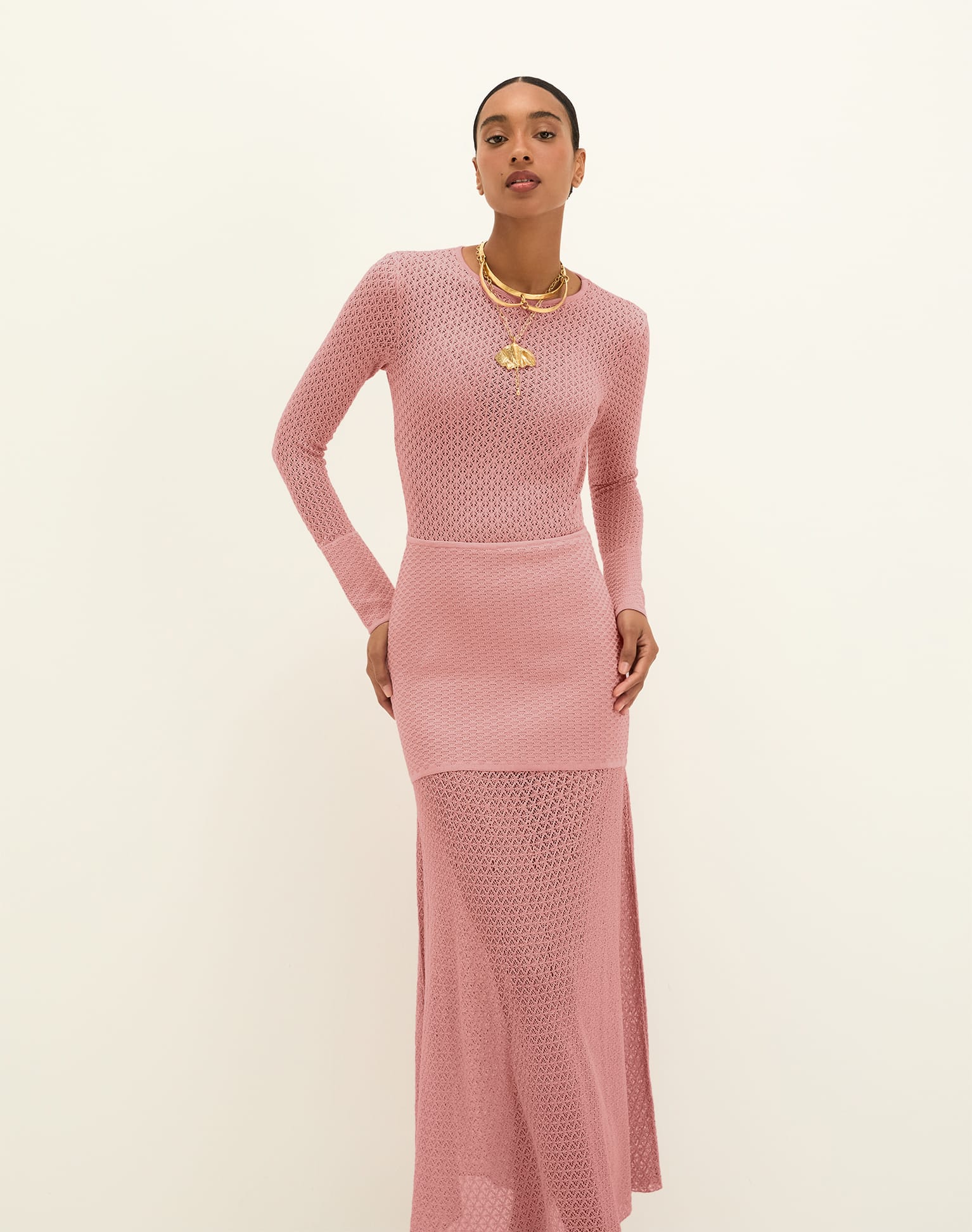 Knit Liz Long Dress | Light Sweet Heart - Image 6