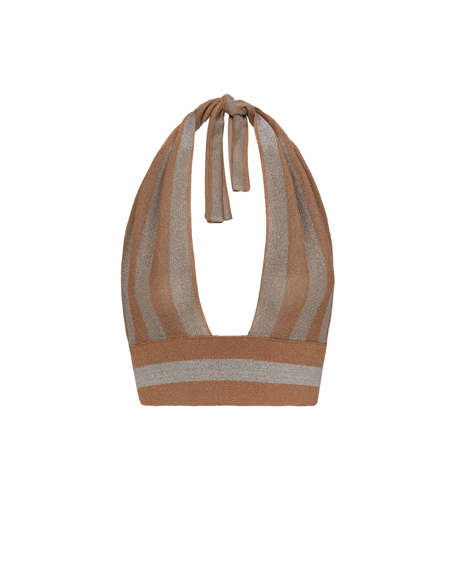 Knit Luna Halter Top | Striped Eclair