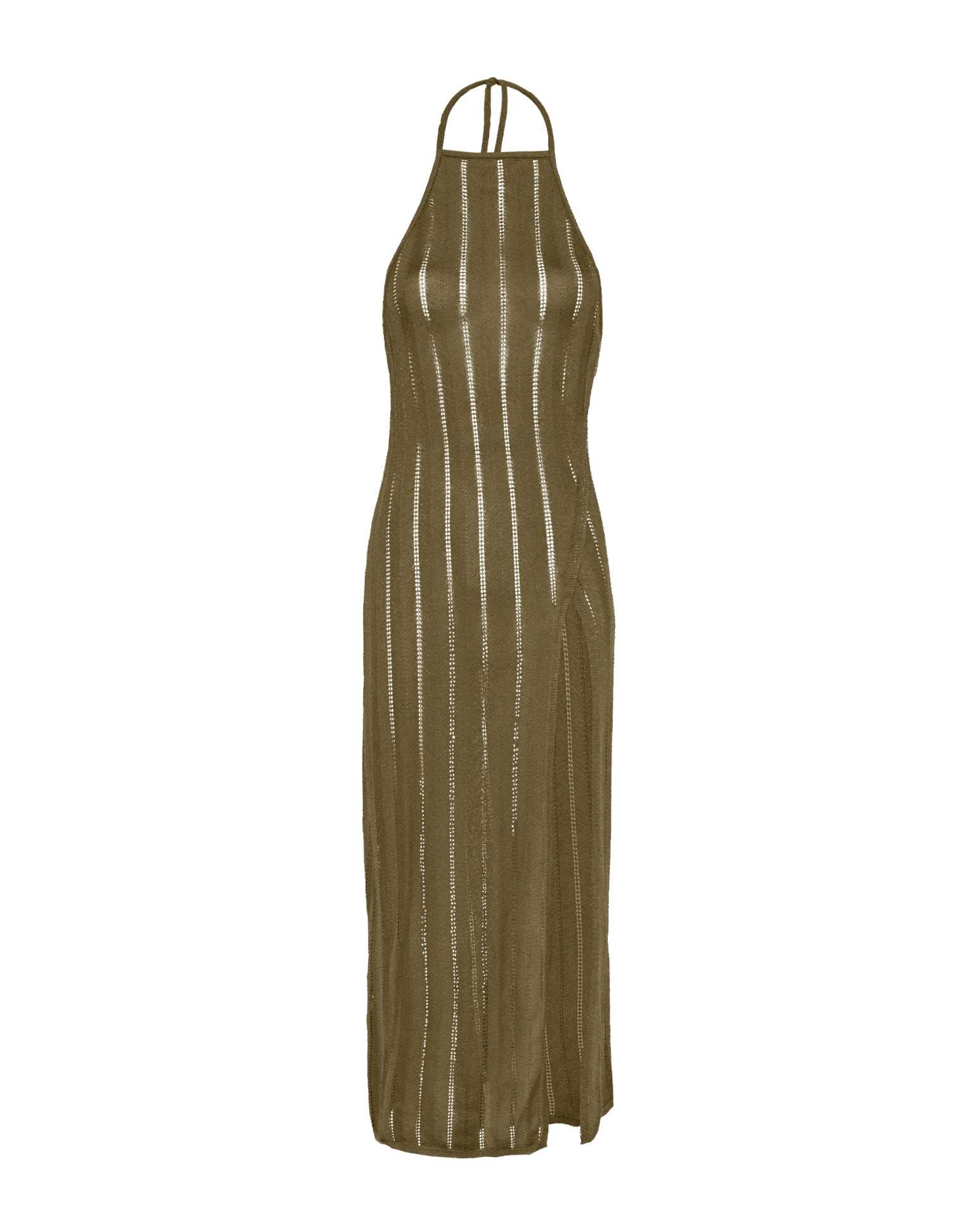 Knit Vis Long Cover Up | Evergreen