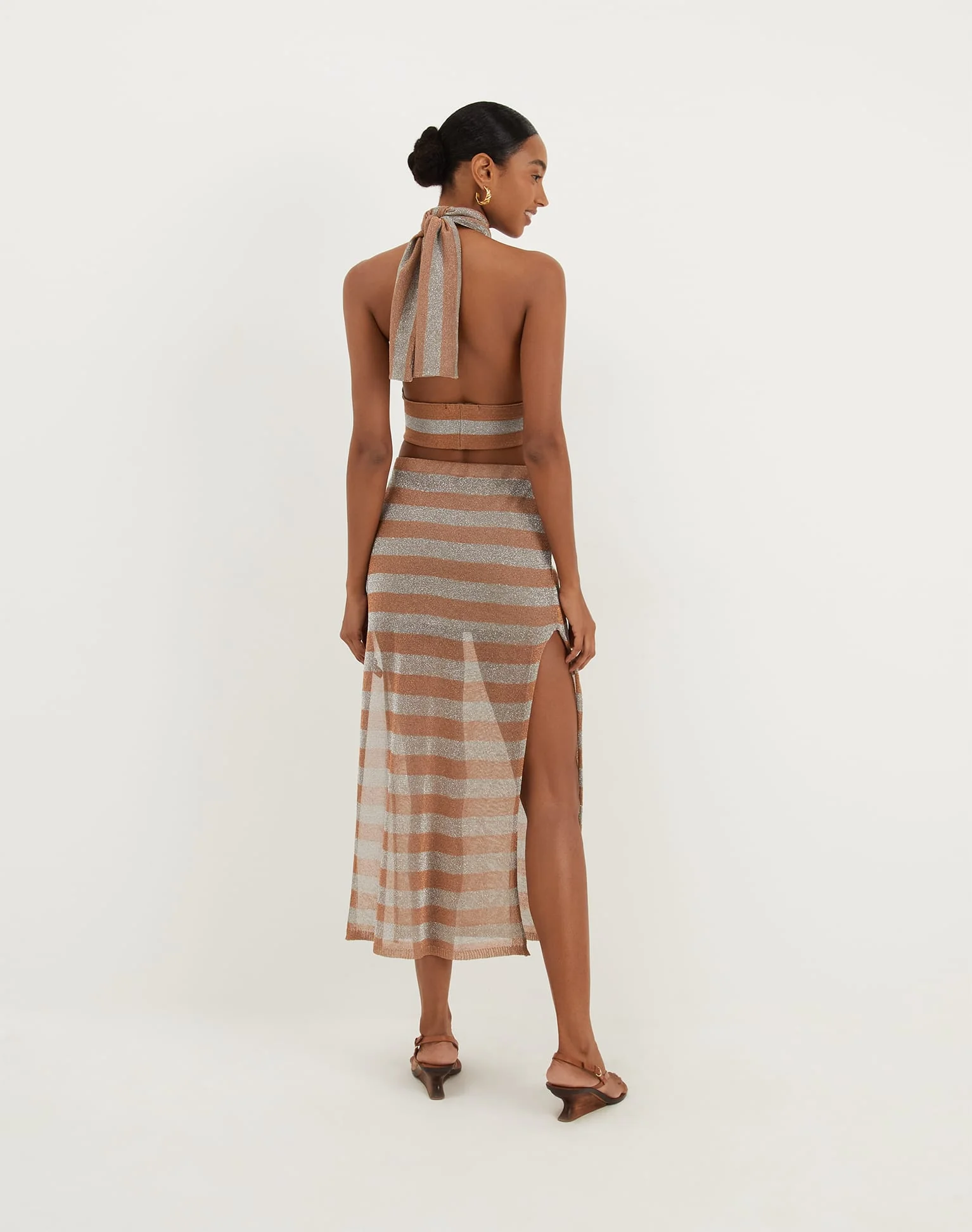 Knit Luna Long Skirt | Striped Eclair - Image 4