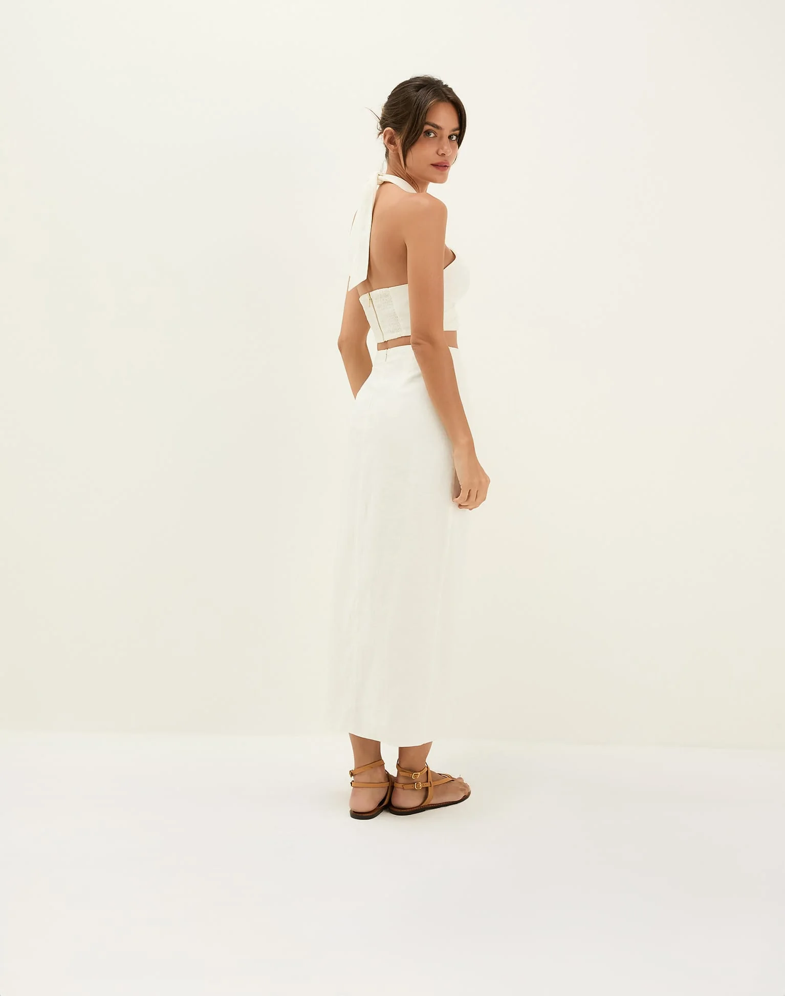 Luna Midi Skirt | Off White - Image 4