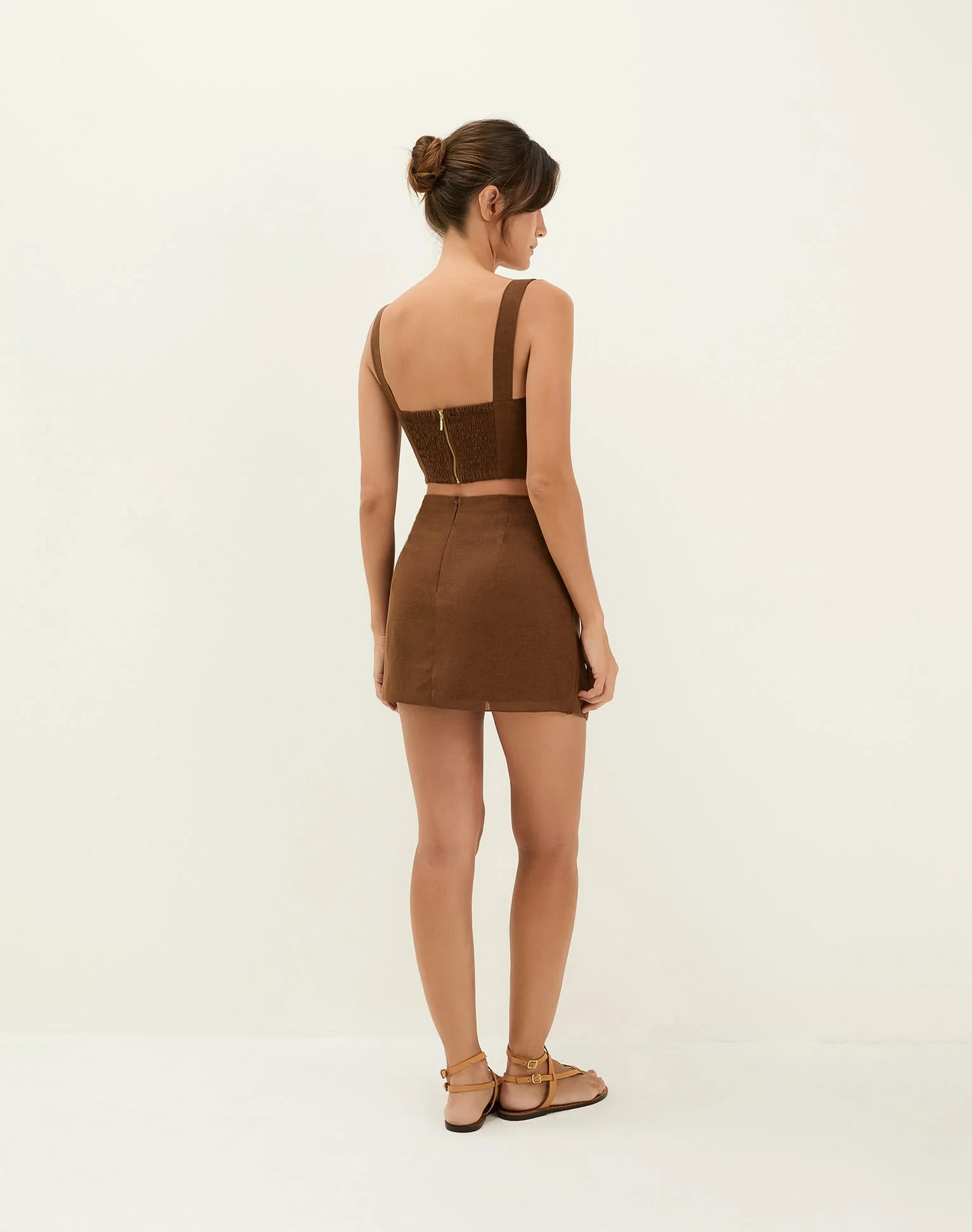 Luna Mini Skirt | Brown - Image 5