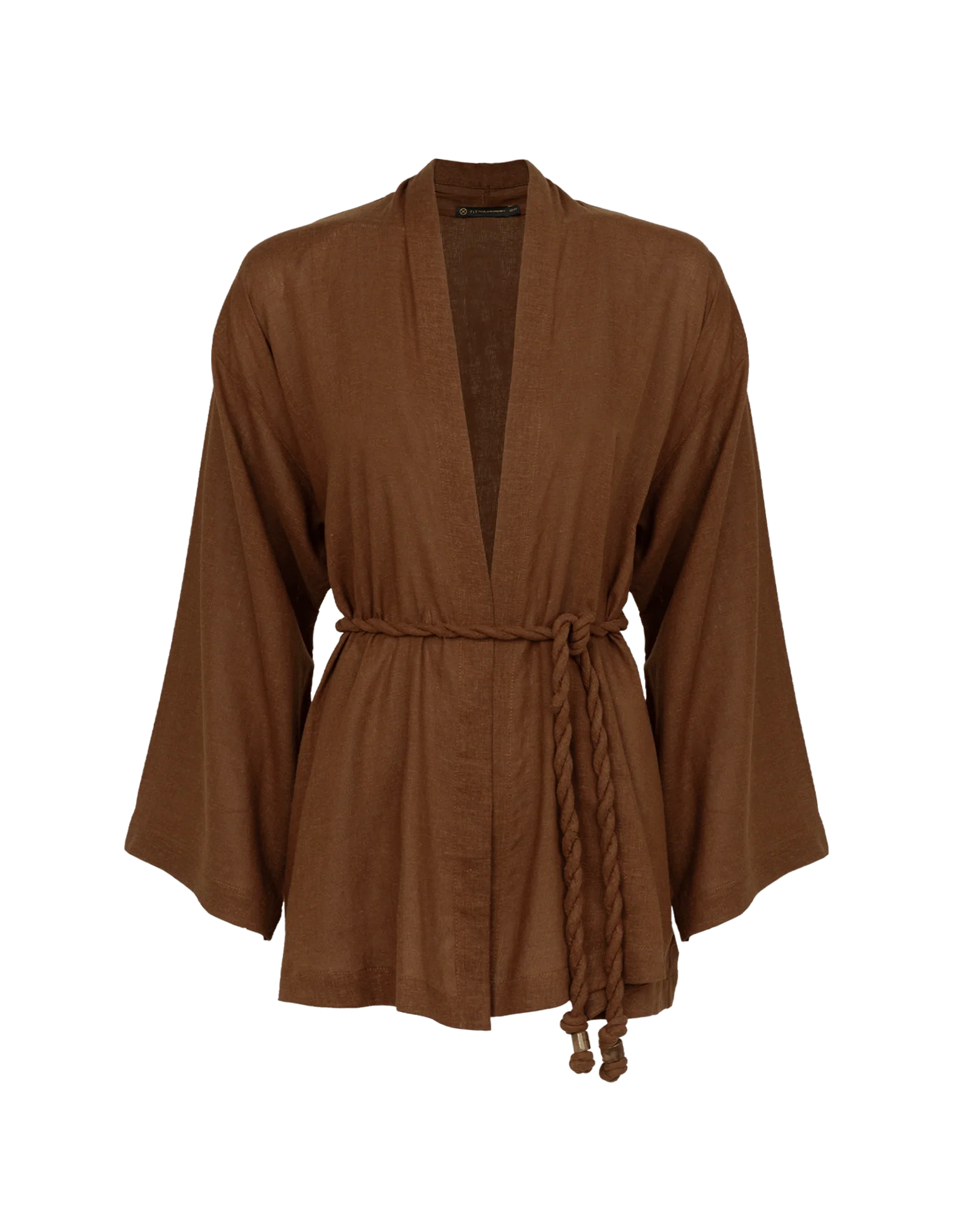 Luna Short Kimono | Brown - Image 6