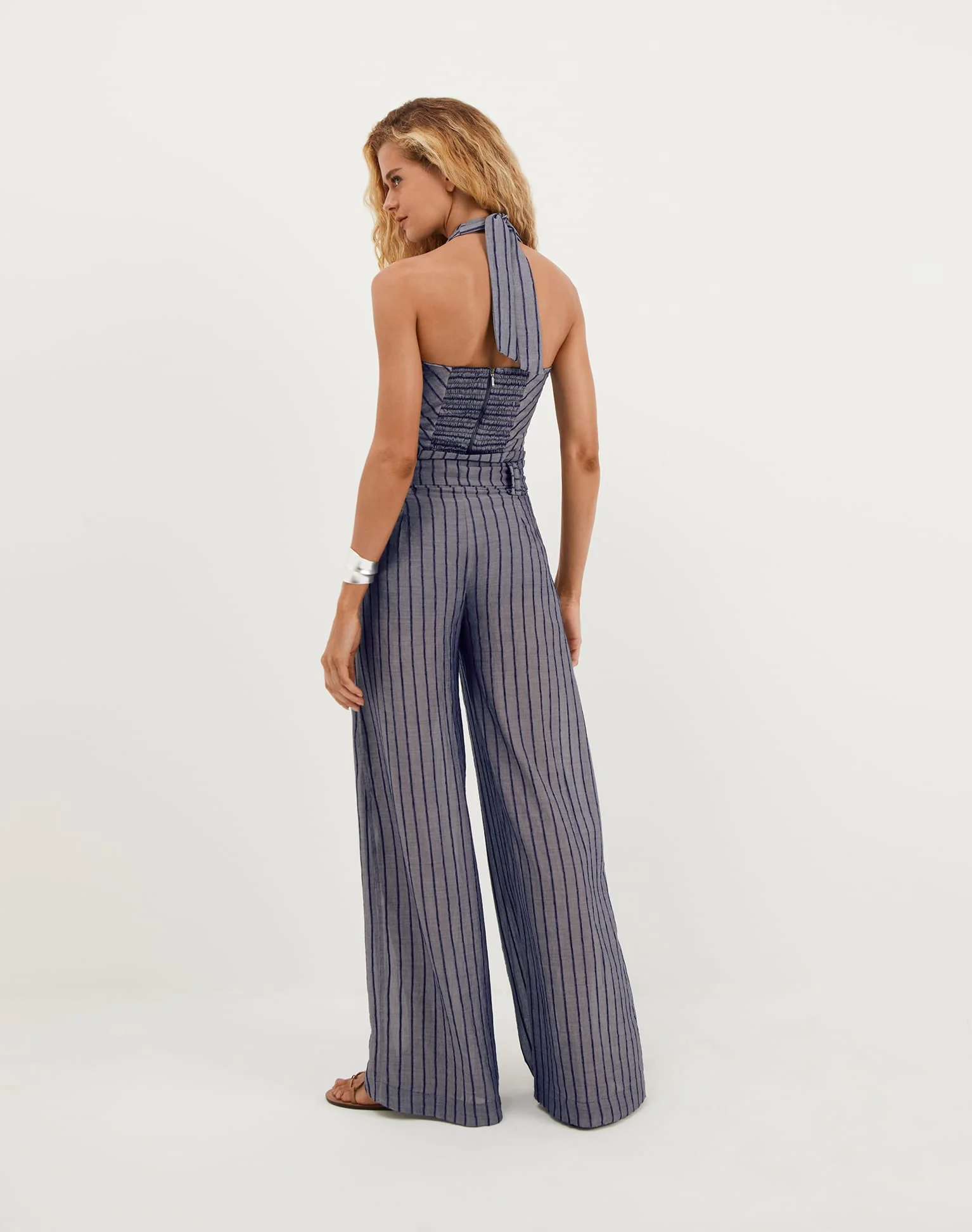 Lysa Palazzo Pants | Sailboat Pinstripe - Image 4