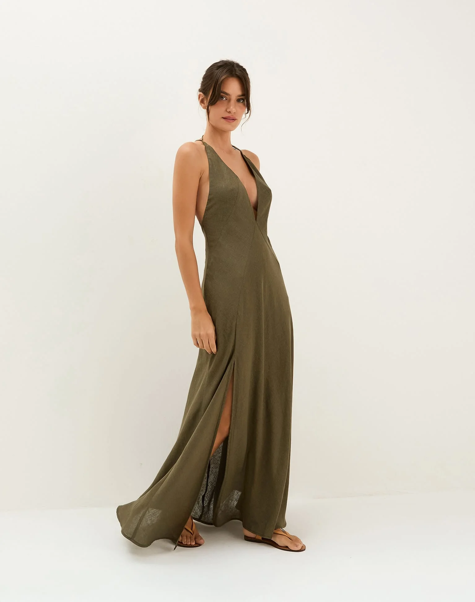 Marbella Long Dress | Evergreen - Image 10