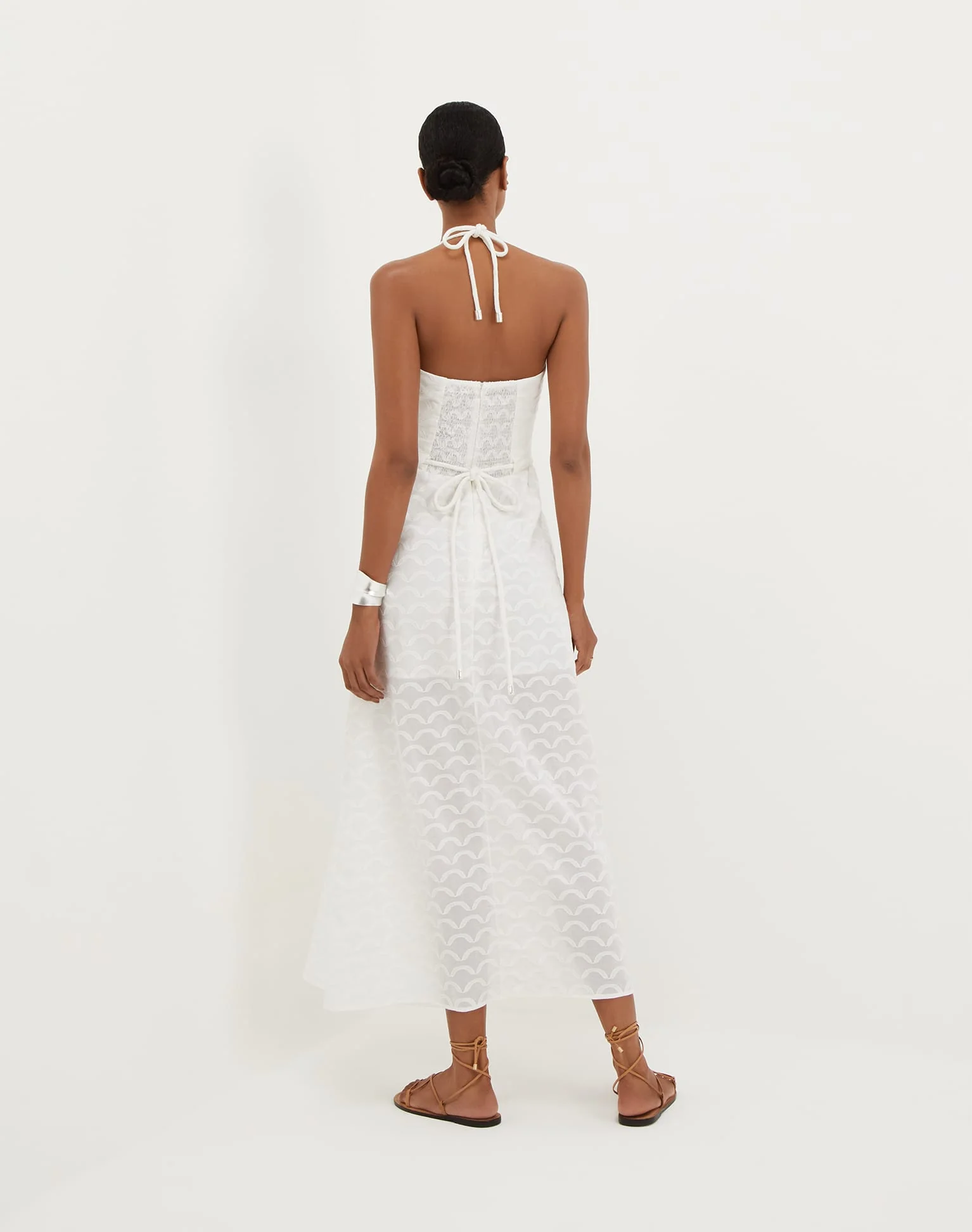 Marina Long Dress | Off White - Image 3