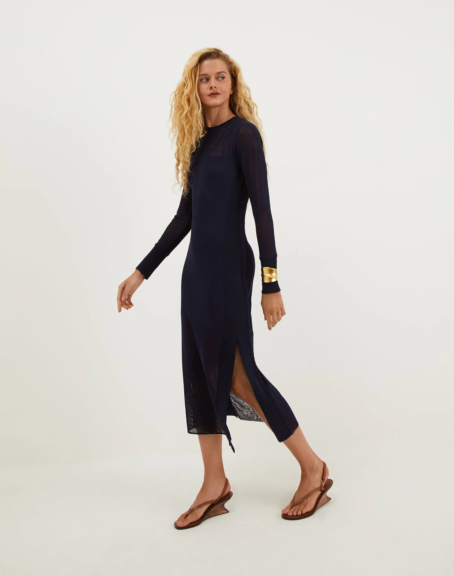 Sia Long Sleeve Dress | Sailboat - Image 2