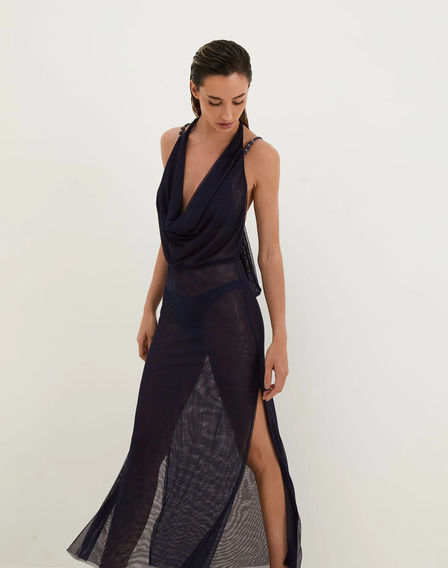 Tilly Long Cover Up | Sailboat - Image 4