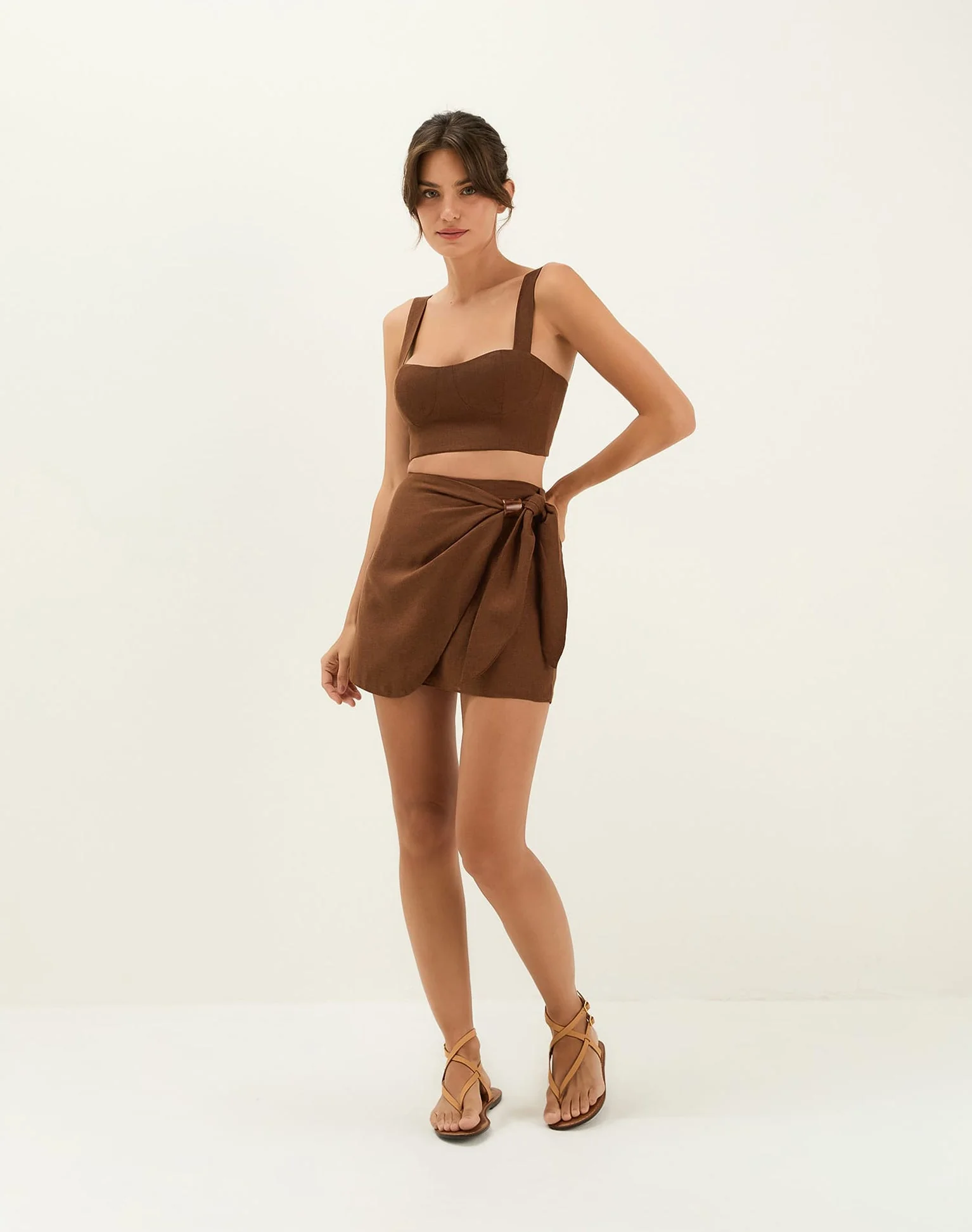 Valleta Cropped Top | Brown - Image 2