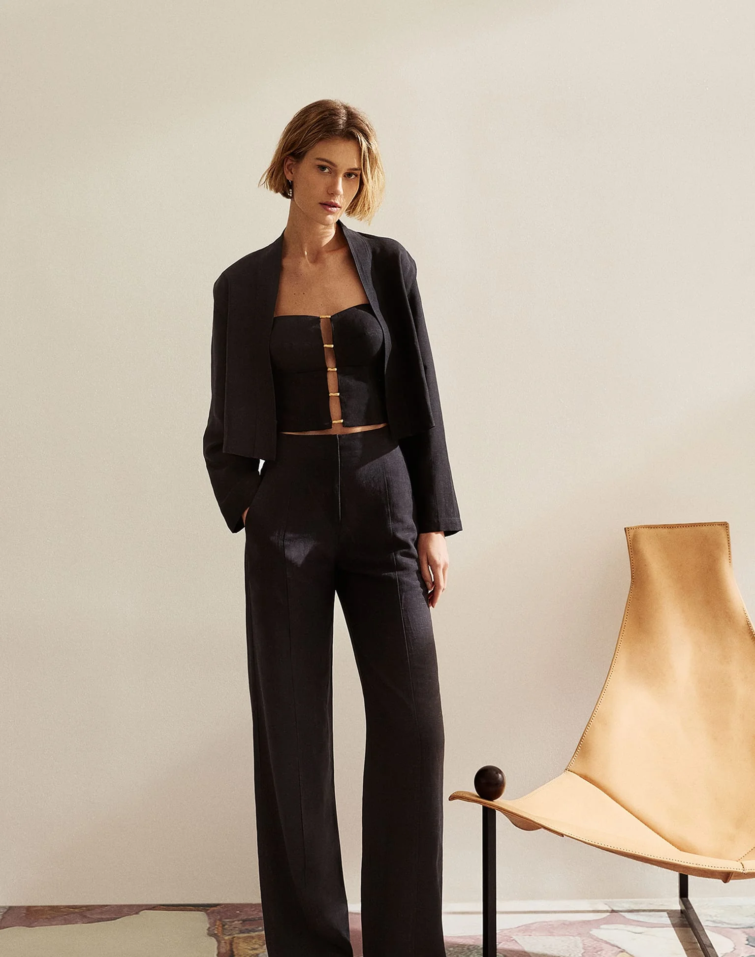 Whitney Tailored Pants | Black - Image 3